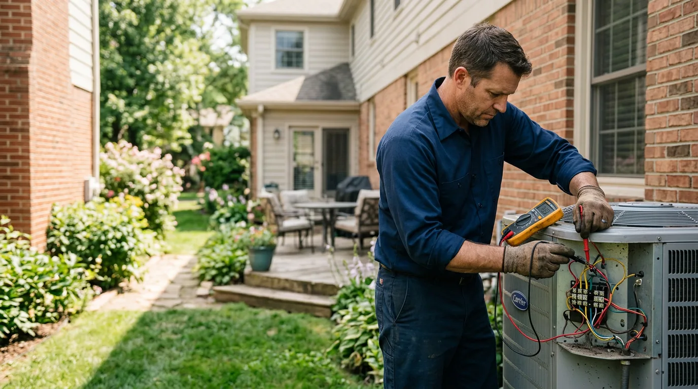 HVAC technician working near Skiatook, OK